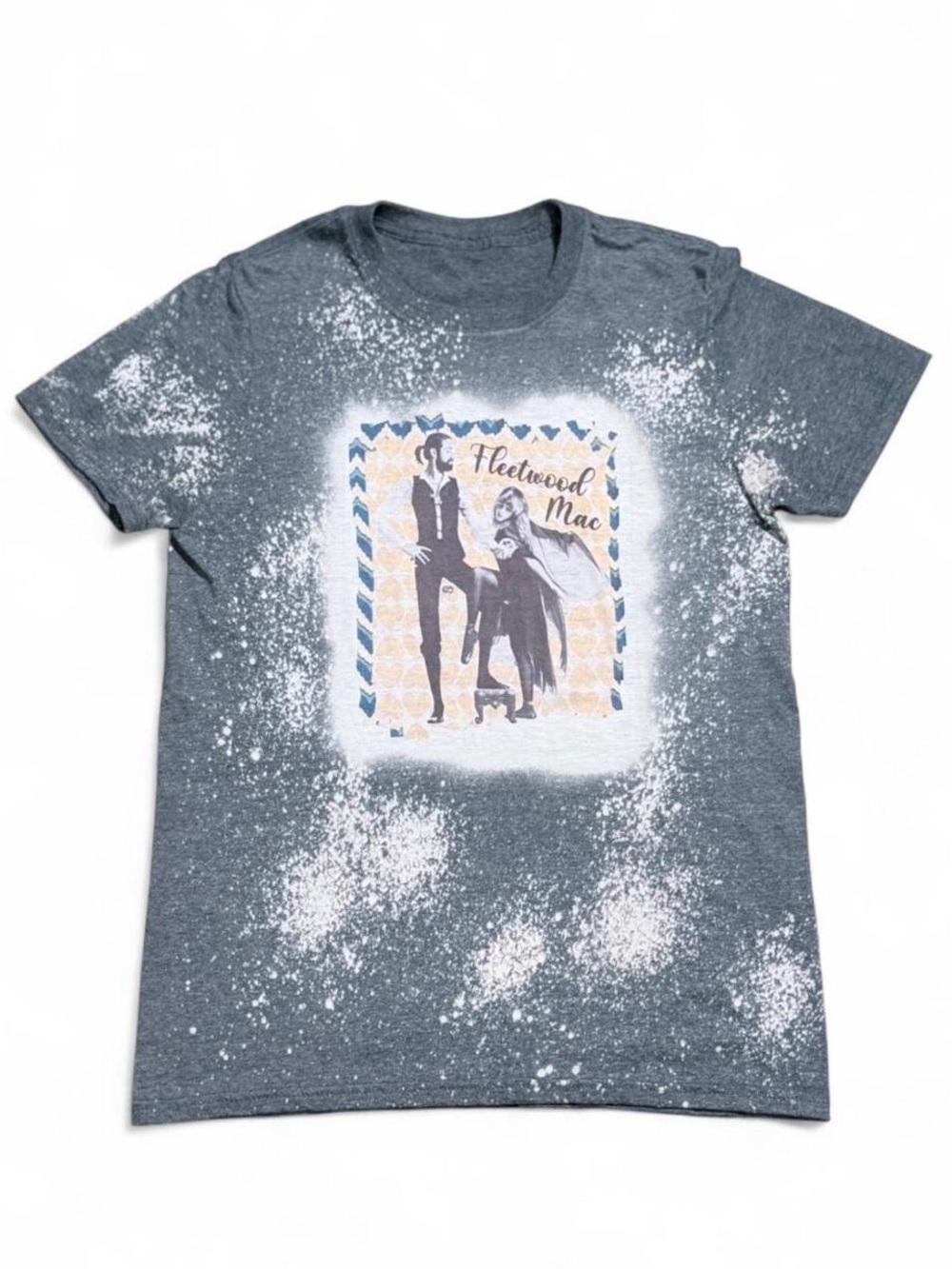 M Vintage Style Fleetwood Mac Bleached Graphic Tee